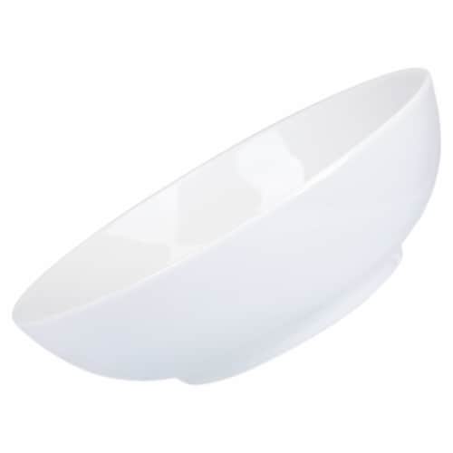 Dash of That Ceramic Low Serve Bowl - White Perspective: left