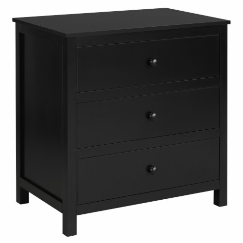 Everyday Living Three Drawer Chest - Black Perspective: left