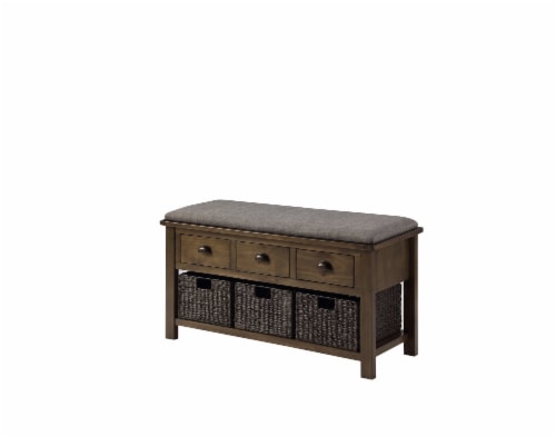 HD Designs Storage Bench with Baskets Perspective: left