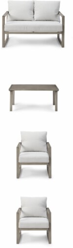 HD Designs Outdoors Asher Line Back Loveseat Set - Gray Perspective: left