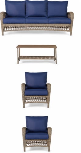HD Designs Outdoors Milano Wicker Sofa Set Perspective: left