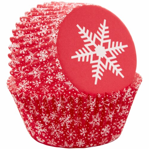 Holiday Home™ Snowflake Baking Cups Perspective: left