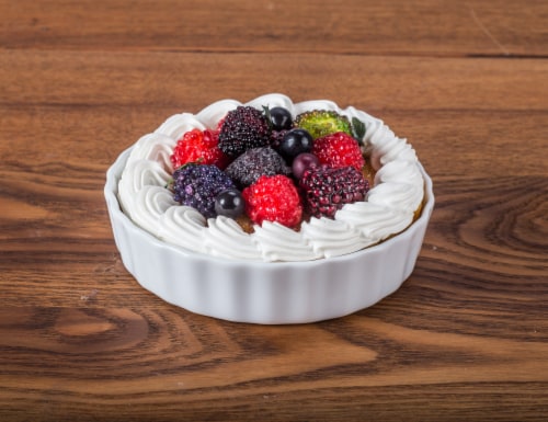 Dash of That™ Round Quiche and Brulee Dish - White Perspective: left