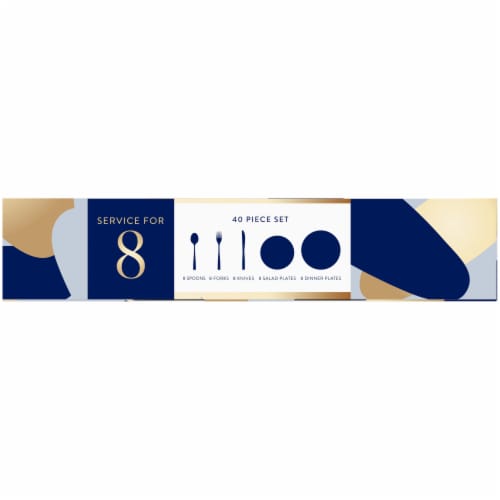 Kroger® Elevated Elegance Heavyweight Plastic Plates & Cutlery Perspective: left