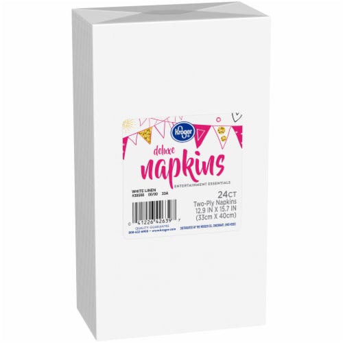 Kroger® Entertainment Essentials White Linen Guest Paper Napkins Perspective: left