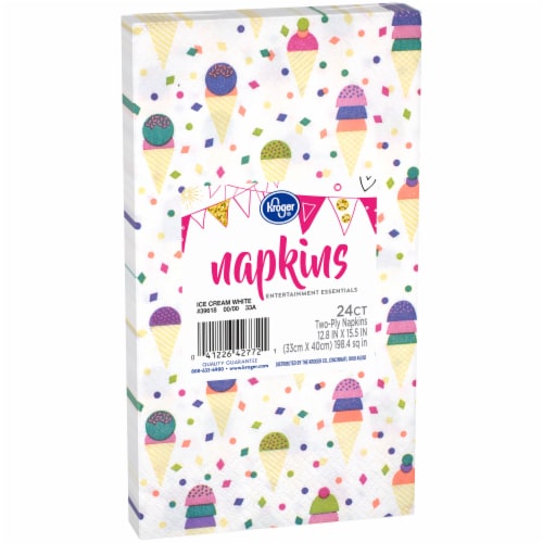 Kroger® Entertainment Essentials Ice Cream Guest Napkins - White Perspective: left