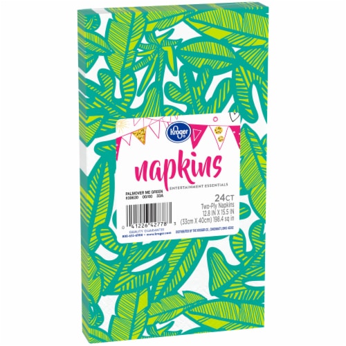 Kroger® Entertainment Essentials Palmover Me Guest Napkins - Green Perspective: left