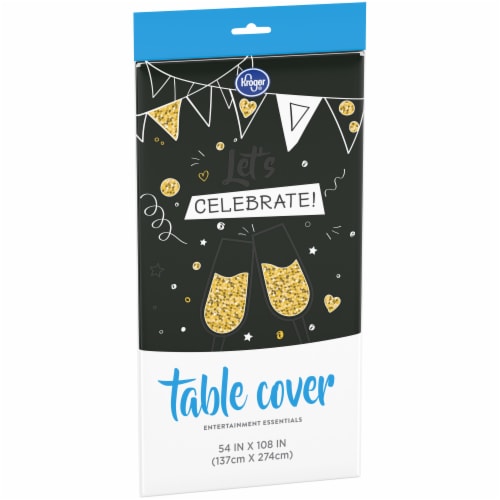 Kroger® Entertainment Essentials Table Cover - Black Perspective: left