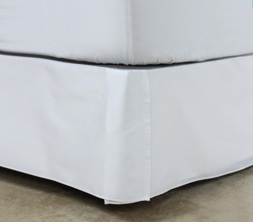 HD Designs® 210 Thread Count Sateen Bedskirt - White Perspective: left