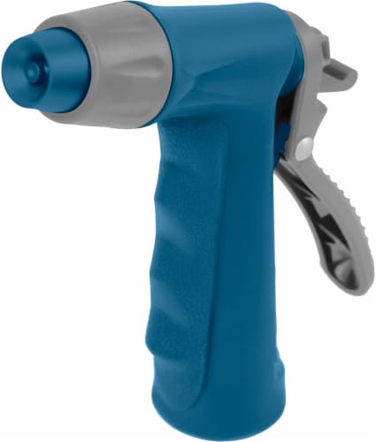 The Joy of Gardening® 3-Way Trigger Hose Nozzle - Blue Sapphire/Gray Perspective: left