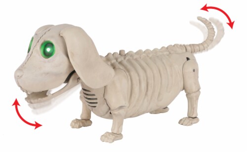Holiday Home Animated Mini Dog Skeleton Perspective: left
