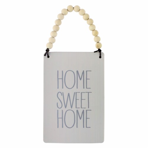 Holiday Home 6 IN Wall Art Ceramic with Beads - Assorted Perspective: left