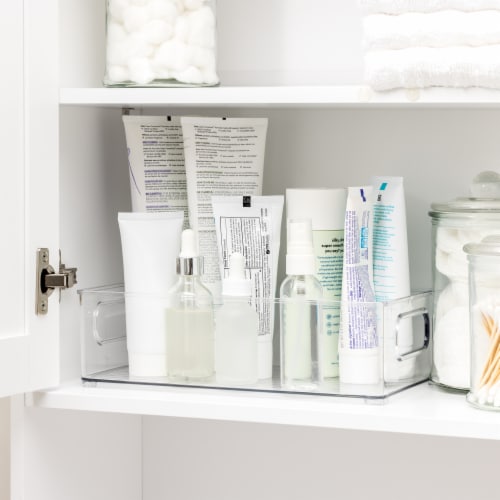 Everyday Living Short Storage Bin - Clear Perspective: left