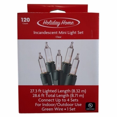 Holiday Home® 120 Incandescent Mini String Lights - Clear Perspective: left