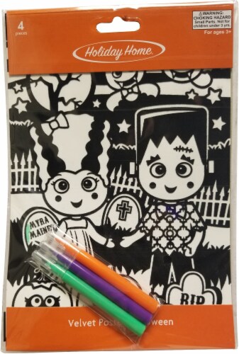 Holiday Home® Halloween Velvet Poster Color Set Perspective: left