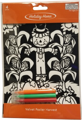 Holiday Home® Thanksgiving Harvest Velvet Poster Color Set Perspective: left