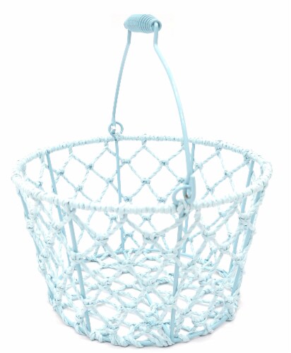HD Designs Paper Wrapped Wire Basket - Blue Perspective: left