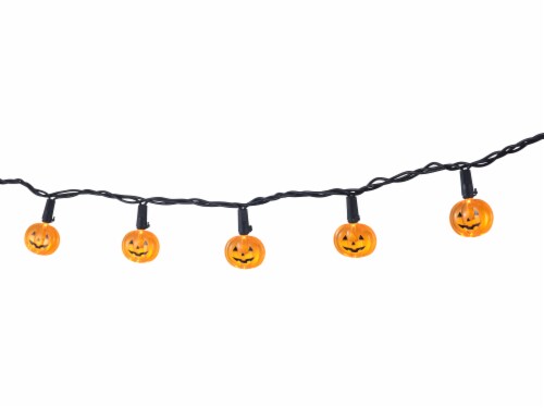 Holiday Home® 20 LED Pumpkin Lights Set - Orange Perspective: left
