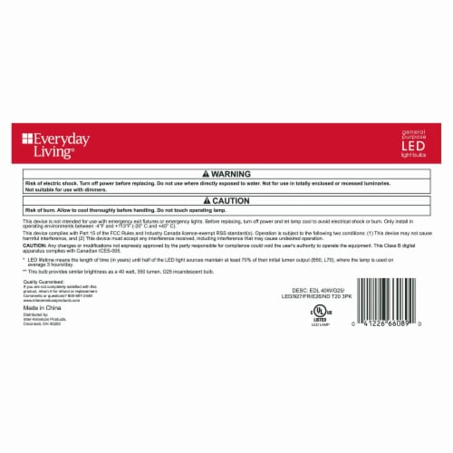 Everyday Living® 3.8-Watt (40-Watt) G25 Globe LED Light Bulb - Soft White (2700K) Perspective: left