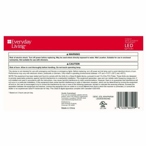 Everyday Living® 12-Watt (90-Watt) PAR38 LED Light Bulb - Bright White (3000K) Perspective: left