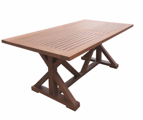 HD Designs Outdoors Pembrey Wood Table - Natural Wood Perspective: left