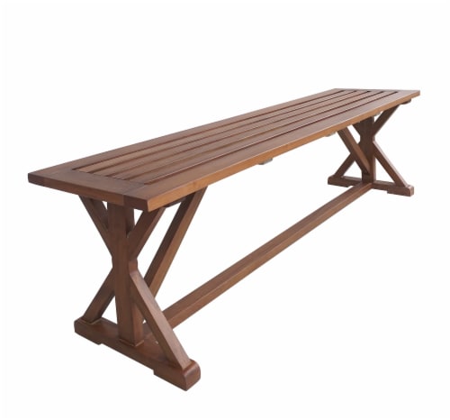 HD Designs Outdoors Pembrey Bench - Natural Wood Perspective: left
