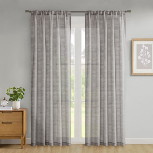 HD Designs® Sheer Window Panel - Gray Perspective: left