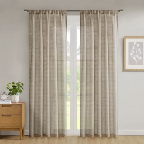 HD Designs® Sheer Window Panel - Gray Perspective: left