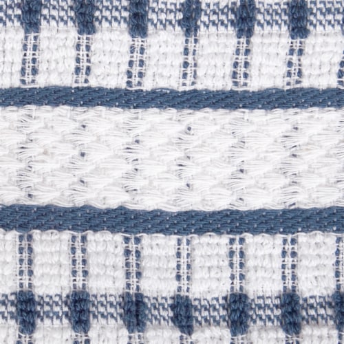 Everyday Living Kitchen Terry Towels - Blue/White Perspective: left