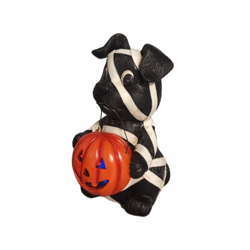 Holiday Home Mummy Dog with Pumpkin Perspective: left