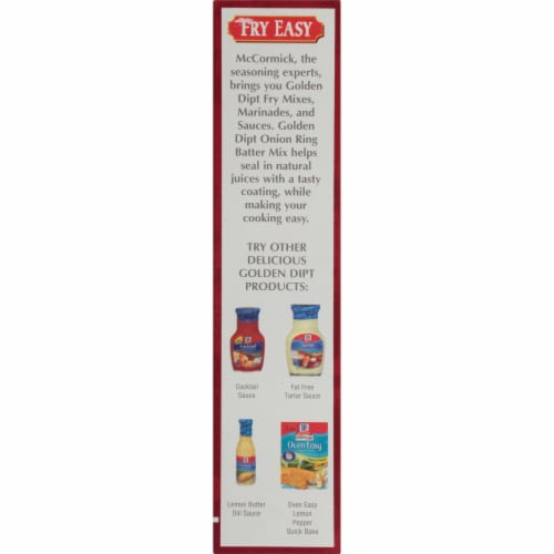 McCormick Golden Dipt Onion Ring Seasoned Batter Mix Perspective: left