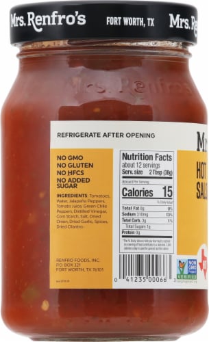 Mrs. Renfro's® Hot Salsa Perspective: left