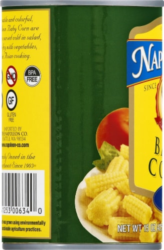 Napolean Cut Baby Corn Perspective: left