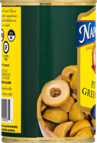 Napolean Sliced Pitted Green Olives Perspective: left