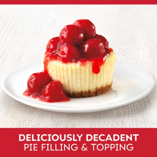 Duncan Hines Comstock No Sugar Added Cherry Pie Filling And Topping Perspective: left