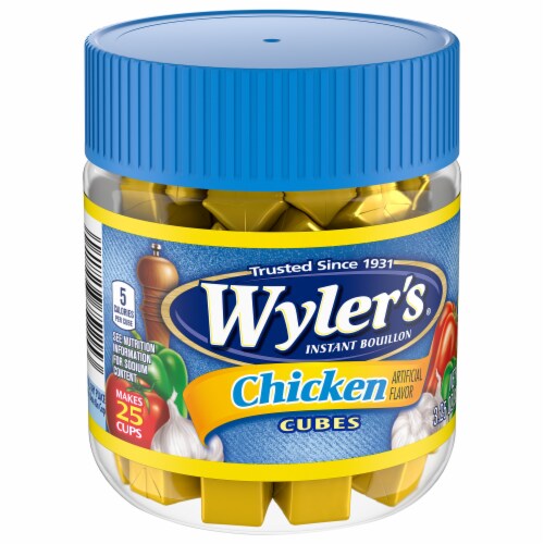 Wylers Instant Bouillon Chicken Flavored Cubes Perspective: left