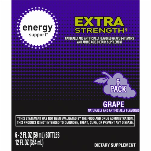 Kroger® Grape Extra Strength Energy Shots Perspective: left