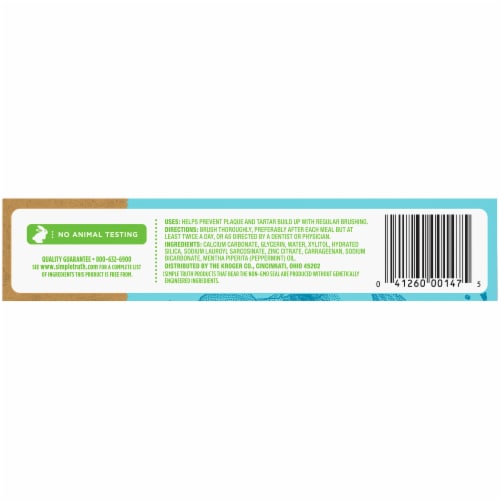 Simple Truth™ Peppermint Plaque Removing & Whitening Toothpaste Perspective: left