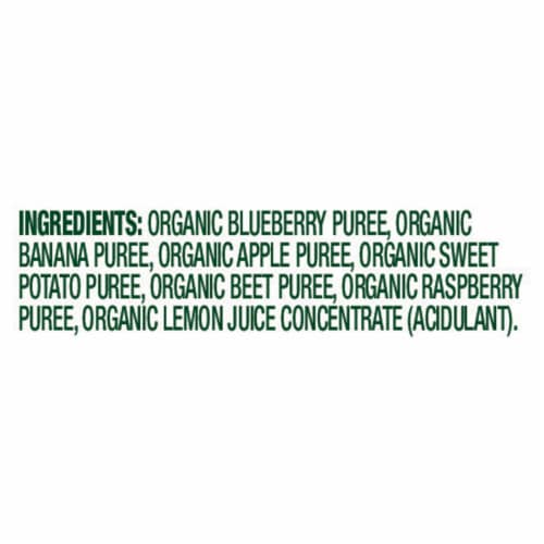 Simple Truth Organic® Blueberry Banana Apple Sweet Potato Beet Stage 2 Baby Food Puree Perspective: left