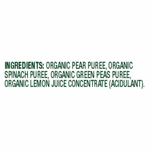 Simple Truth Organic® Pear Spinach Pea Stage 2 Baby Food Puree Perspective: left
