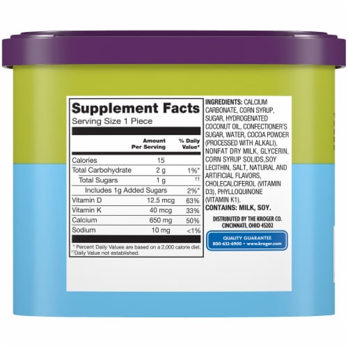 Kroger® Chocolate Calcium Soft Chews Perspective: left