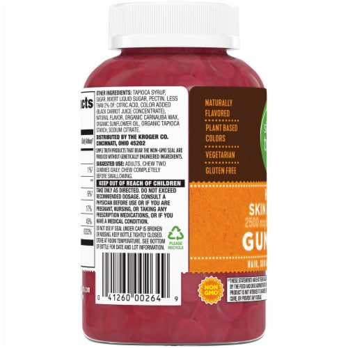 Simple Truth™ Hair Skin & Nails 2500mcg Gummies Perspective: left