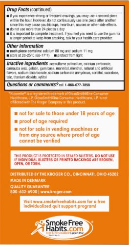 Kroger® Coated Fruit Wave Nicotine Gum 2mg Perspective: left