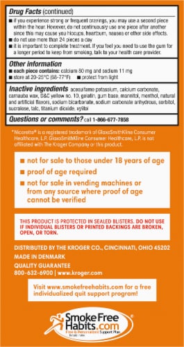Kroger® Coated Fruit Wave Nicotine Gum 4mg Perspective: left