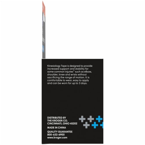 Kroger® Black Kinesiology Tape Box Perspective: left