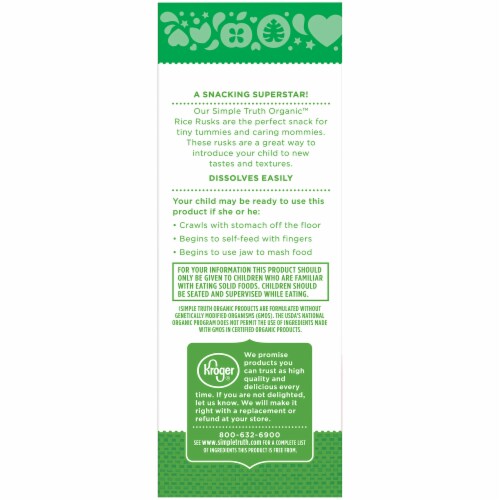 Simple Truth Organic™ Rice Rusks Apple & Kale Baby Teething Wafers Packs 12 Count Perspective: left