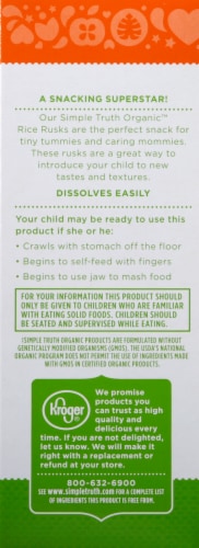 Simple Truth Organic™ Rice Rusks Carrot & Strawberry Baby Teething Wafers Snack Perspective: left