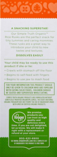 Simple Truth Organic™ Rice Rusks Carrot & Strawberry Baby Teething Wafers Snack Perspective: left