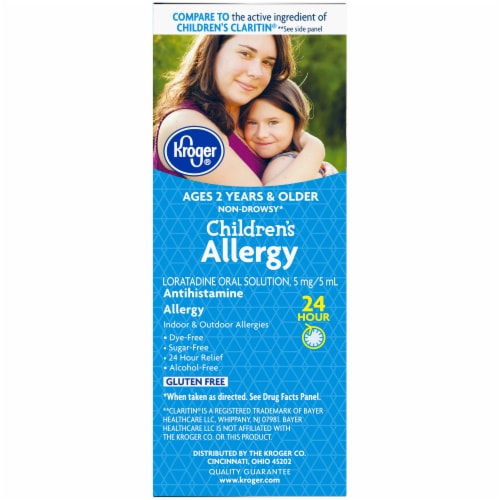 Kroger® Children's Allergy Non-Drowsy Grape Flavored Liquid Perspective: left