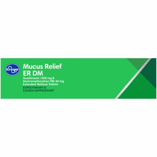 Kroger® Mucus Relief ER DM Expectorant & Cough Tablets Perspective: left
